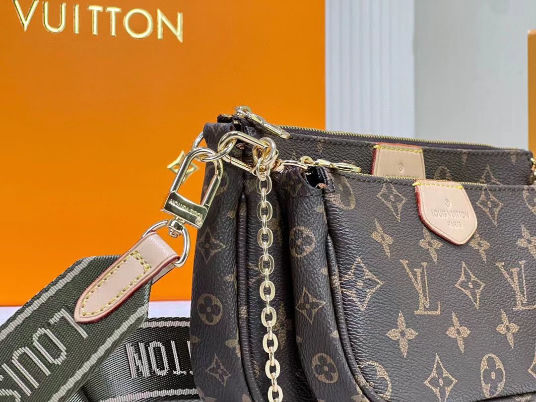 Top Quality Multi Pochette Accessoires Bags Monogram Canvas Fall/Winter Collection M44813, Kaki/Beige