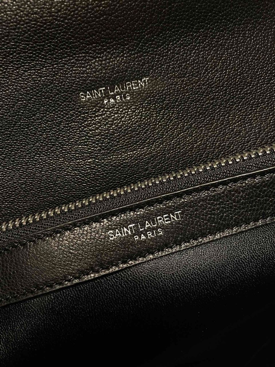 Top Quality College Large Chain Bag Black With Silver Toned Hardware For Women 12.6in/32cm YSL 600278BRM041000