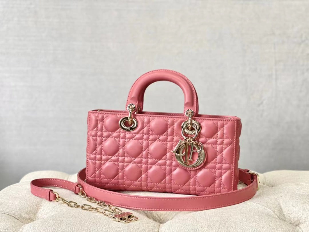 Top Quality Lady D-Joy Bag Pink Handbags, 26cm CD