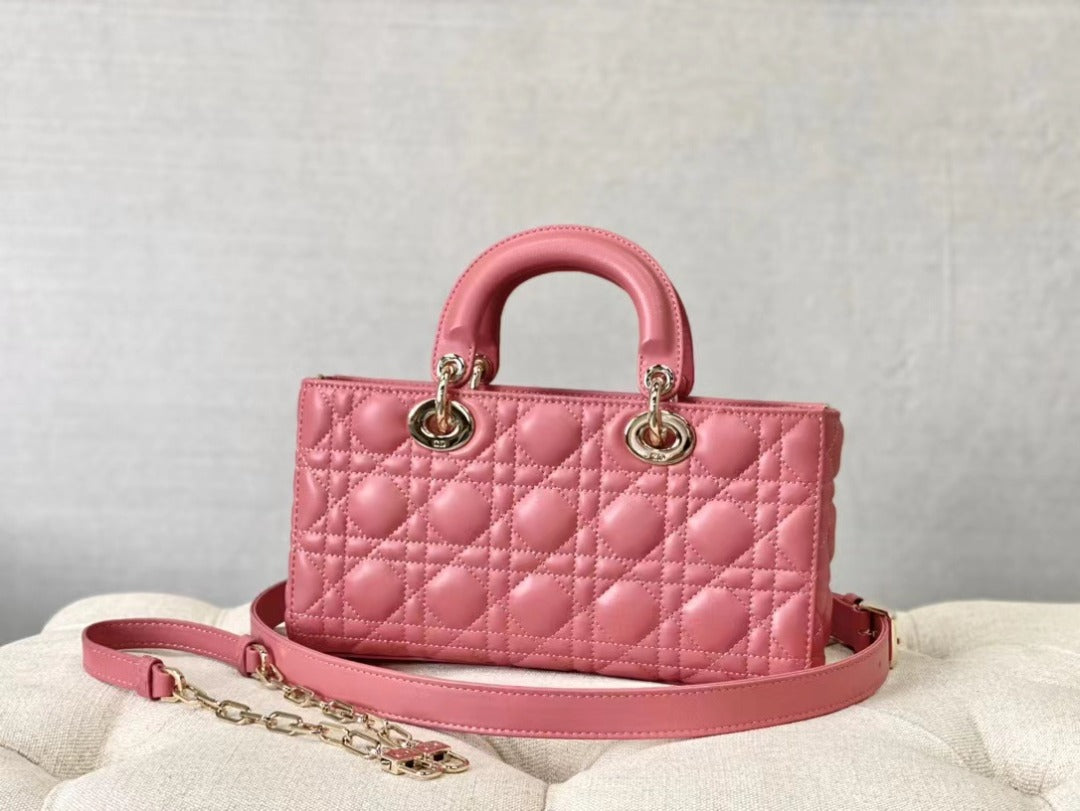 Top Quality Lady D-Joy Bag Pink Handbags, 26cm CD