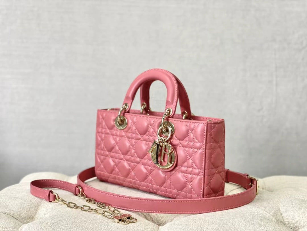 Top Quality Lady D-Joy Bag Pink Handbags, 26cm CD