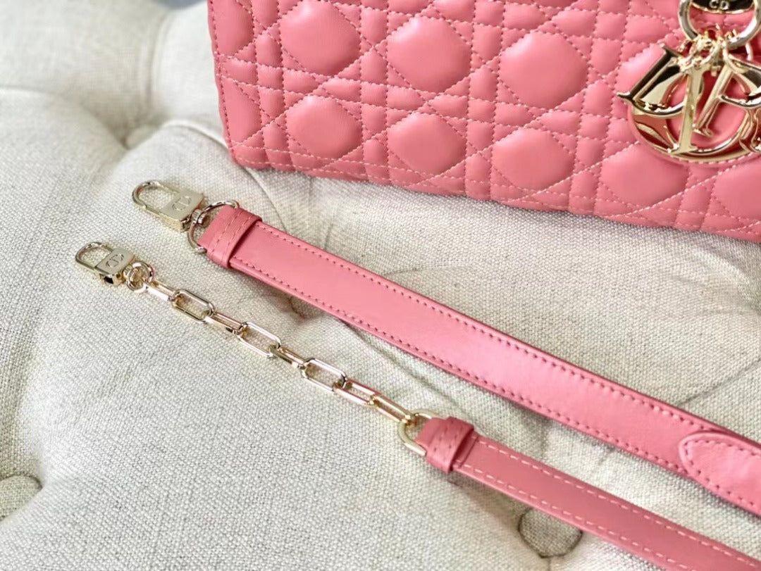 Top Quality Lady D-Joy Bag Pink Handbags, 26cm CD