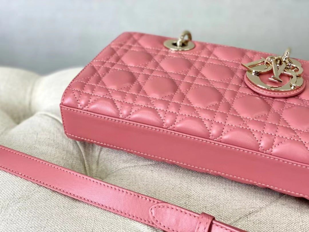 Top Quality Lady D-Joy Bag Pink Handbags, 26cm CD