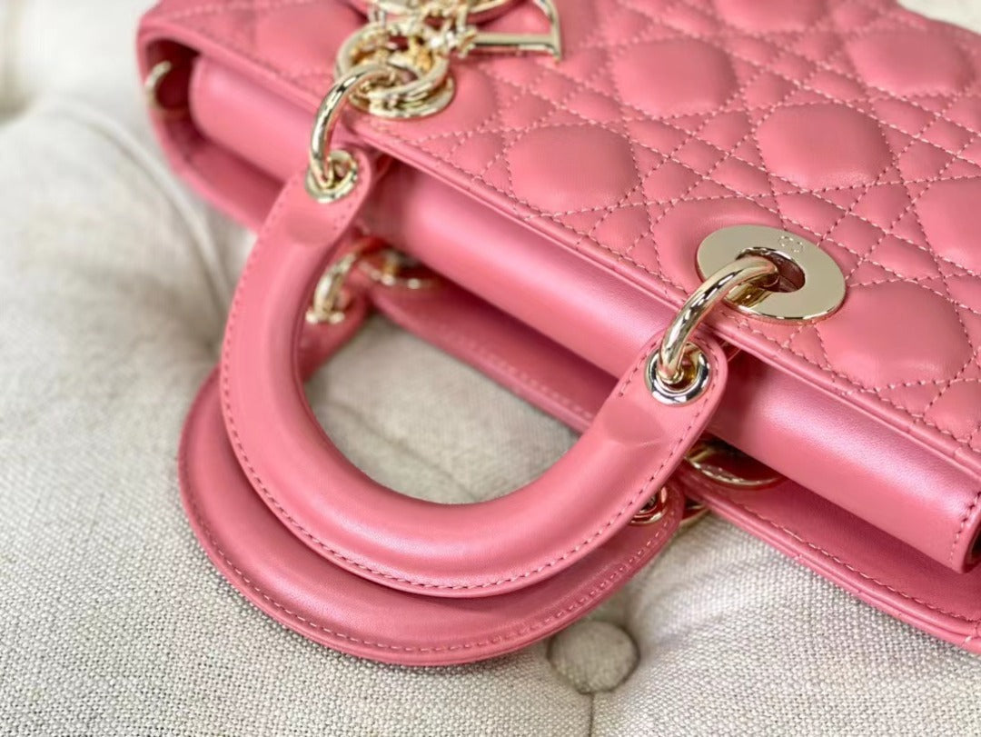 Top Quality Lady D-Joy Bag Pink Handbags, 26cm CD