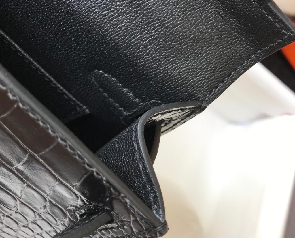 Top Quality Mini Kelly 19 Black SiTop Qualityer Toned Hardware Bag For Women, Handbags, Shoulder Bags 7.5in/19cm