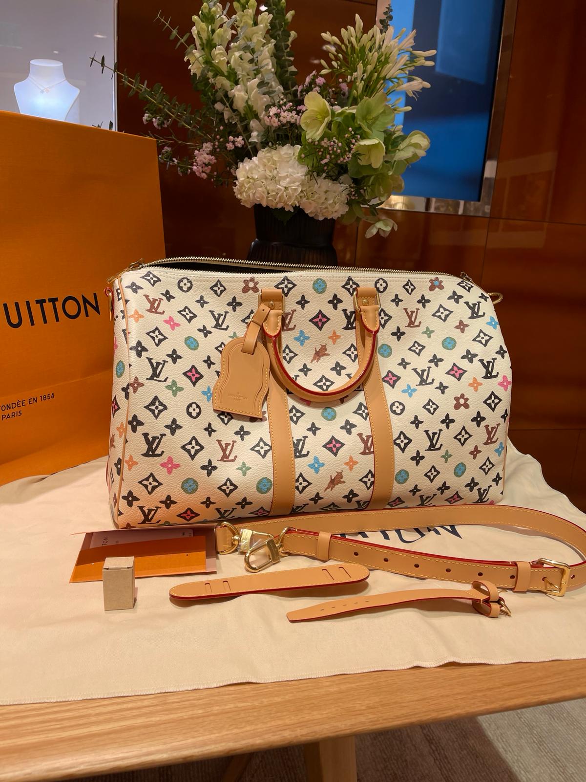 Louis Vuitton Tyler The Creator Sellout Keepall Bandouliere 45 Multicolor White