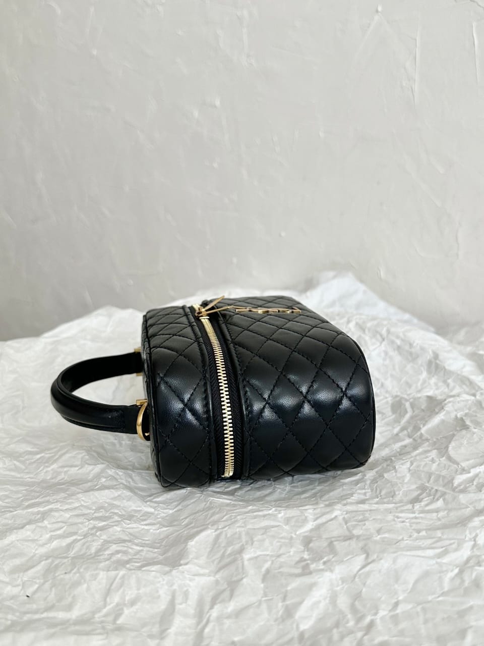 SAINT LAURENT Gaby Vanity leather shoulder bag gold hardware