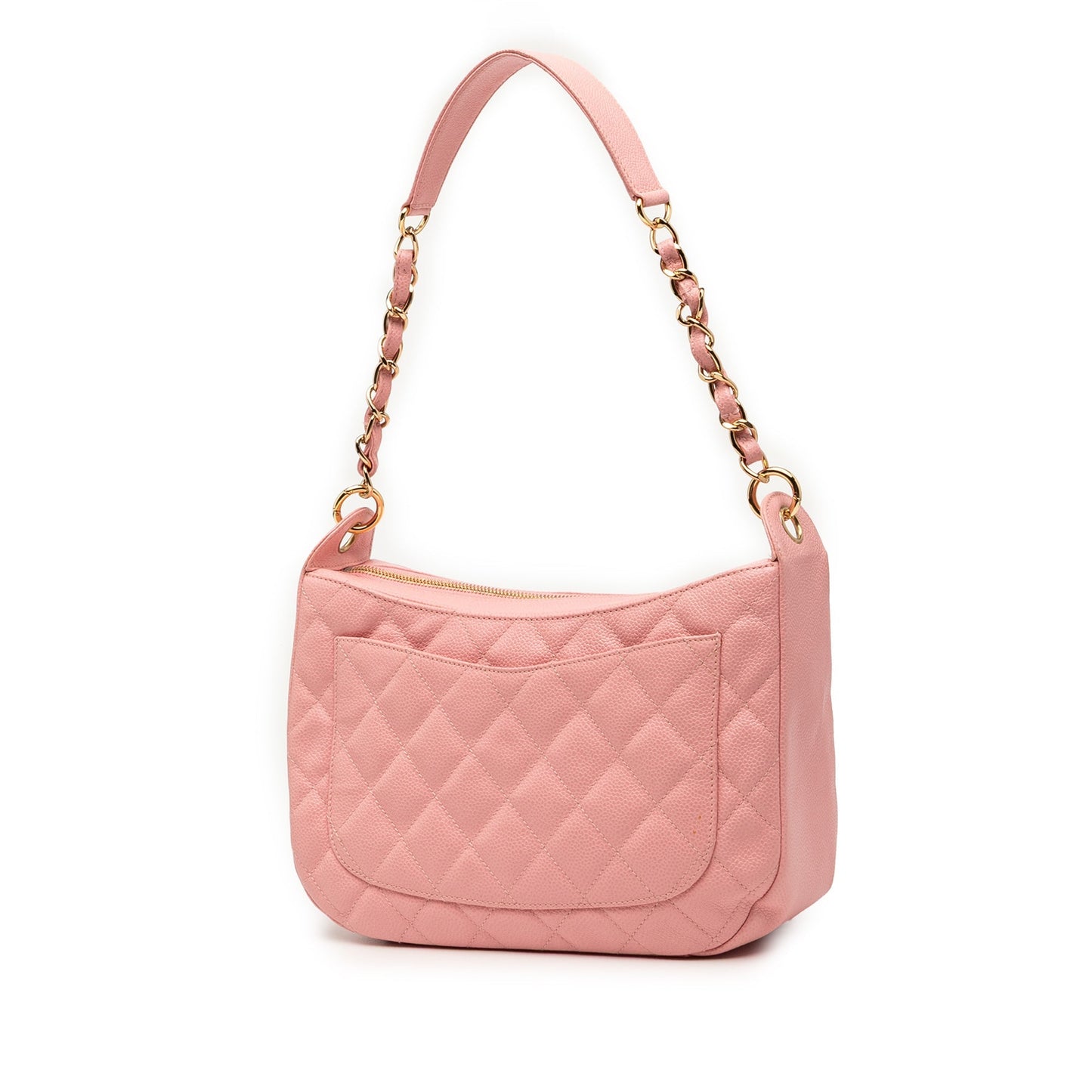 Pink Chanel Quilted Caviar Timeless Shoulder Bag