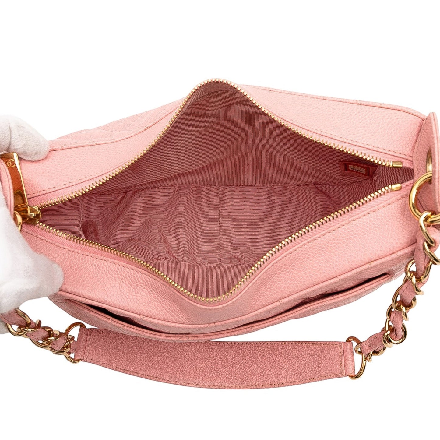Pink Chanel Quilted Caviar Timeless Shoulder Bag