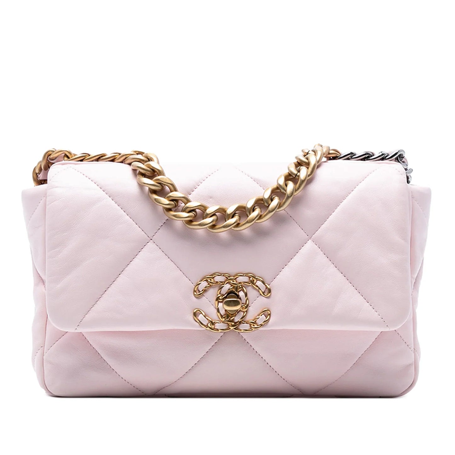 Pink Chanel Medium Lambskin 19 Flap Satchel