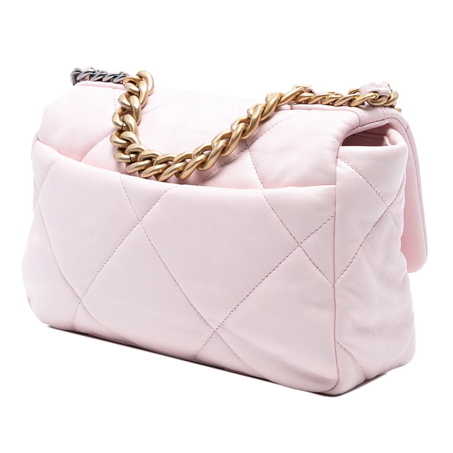 Pink Chanel Medium Lambskin 19 Flap Satchel