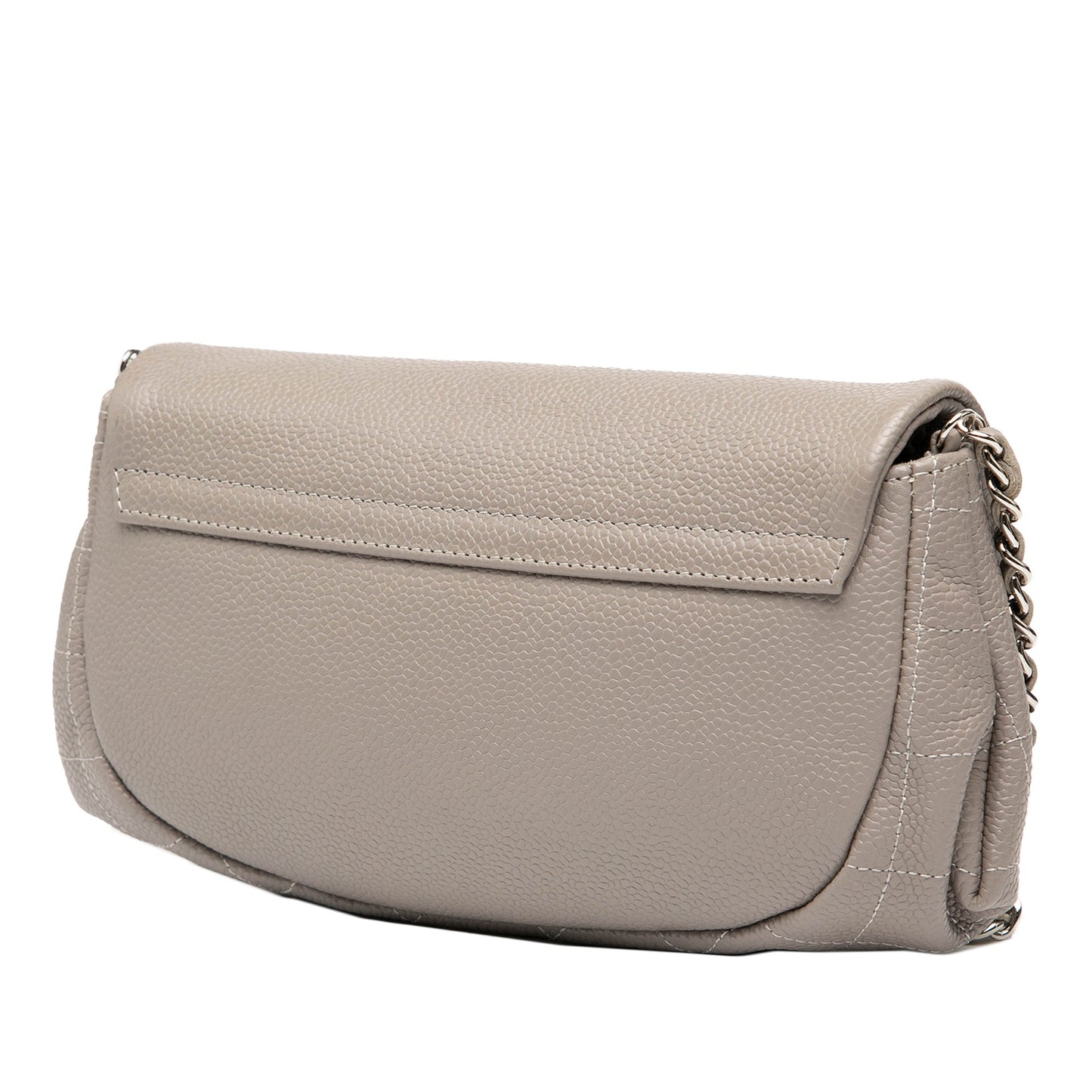 Brown Chanel CC Caviar Half Moon Wallet on Chain Crossbody Bag