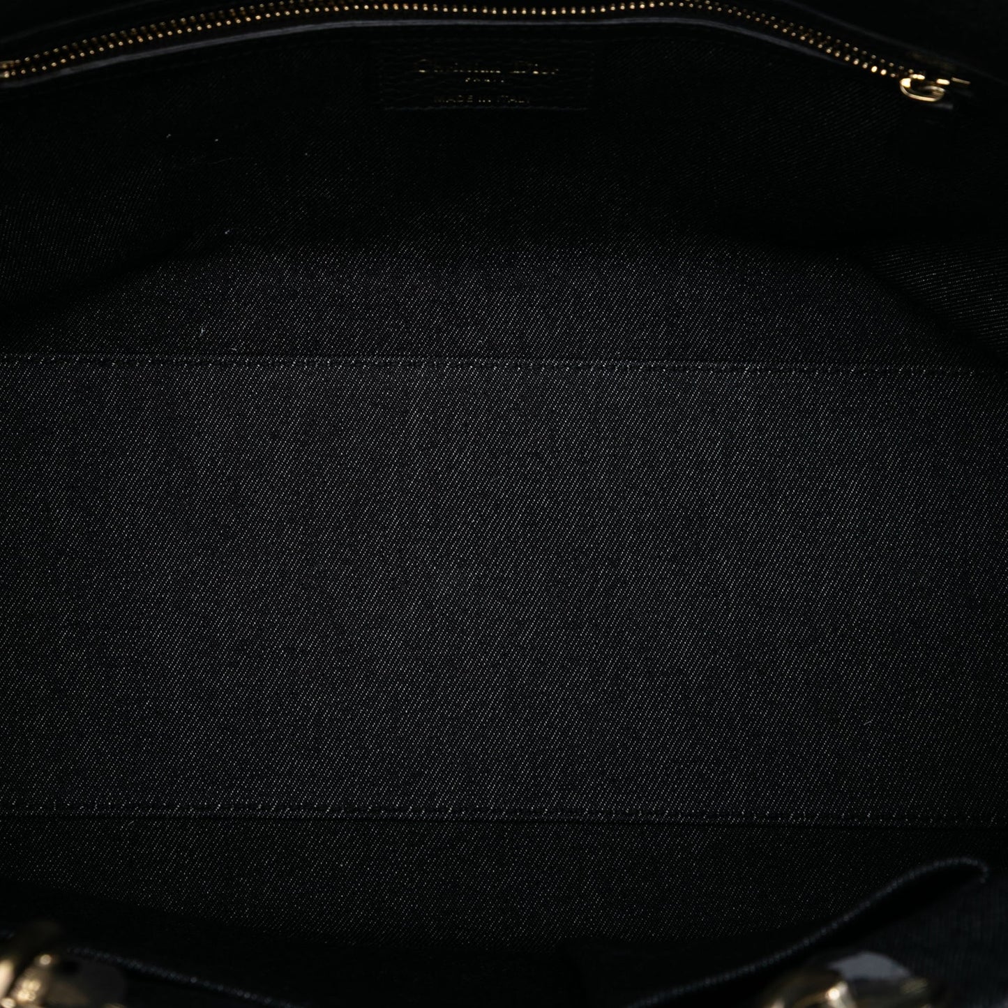 Black Dior Denim Patch D Light Satchel