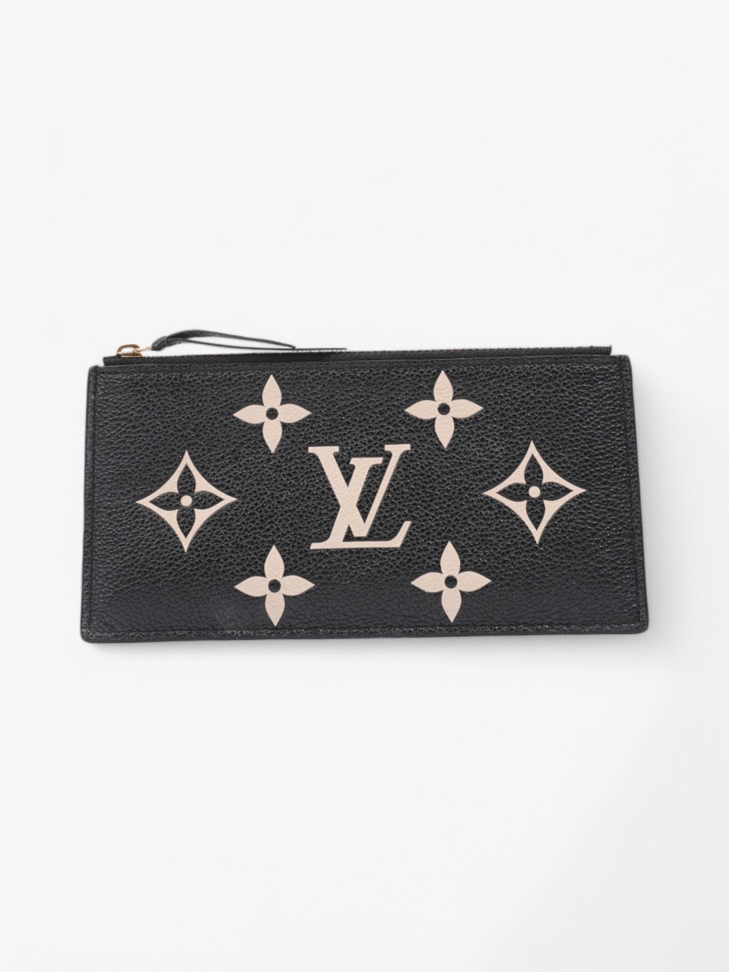 Louis Vuitton Pochette Fèlicie Pouch Black / Beige  Leather