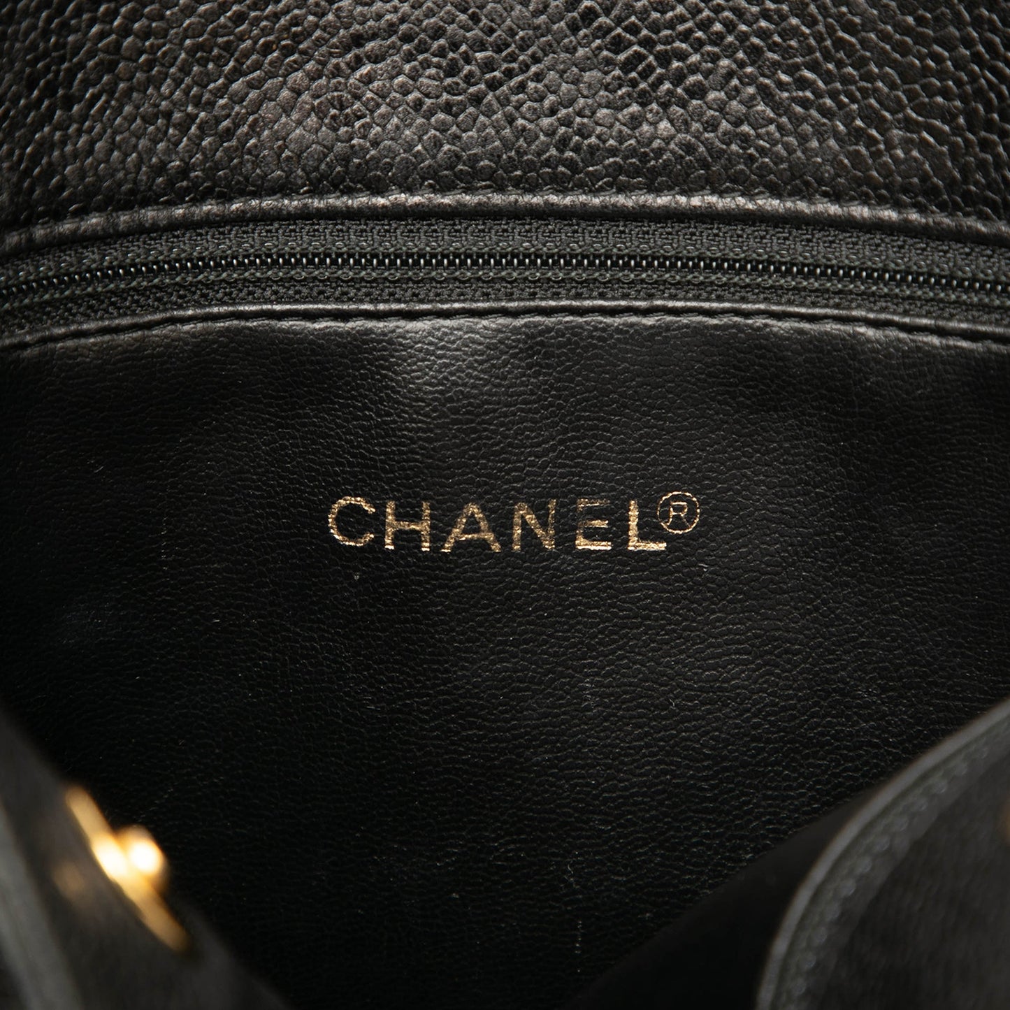 Black Chanel CC Caviar Chain Tote