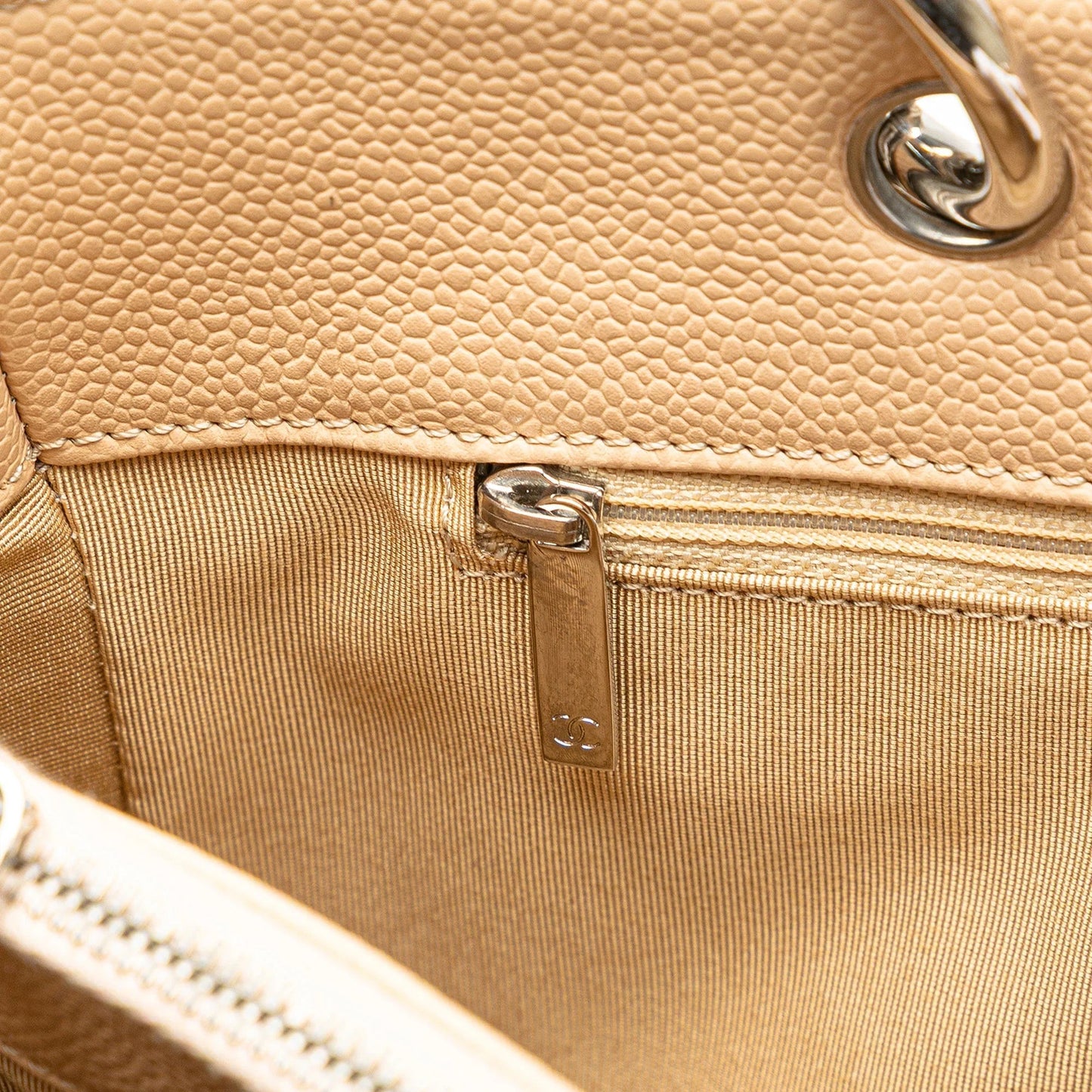 Brown Chanel Caviar Grand Shopping Tote