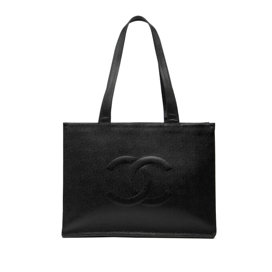 Black Chanel CC Caviar Tote