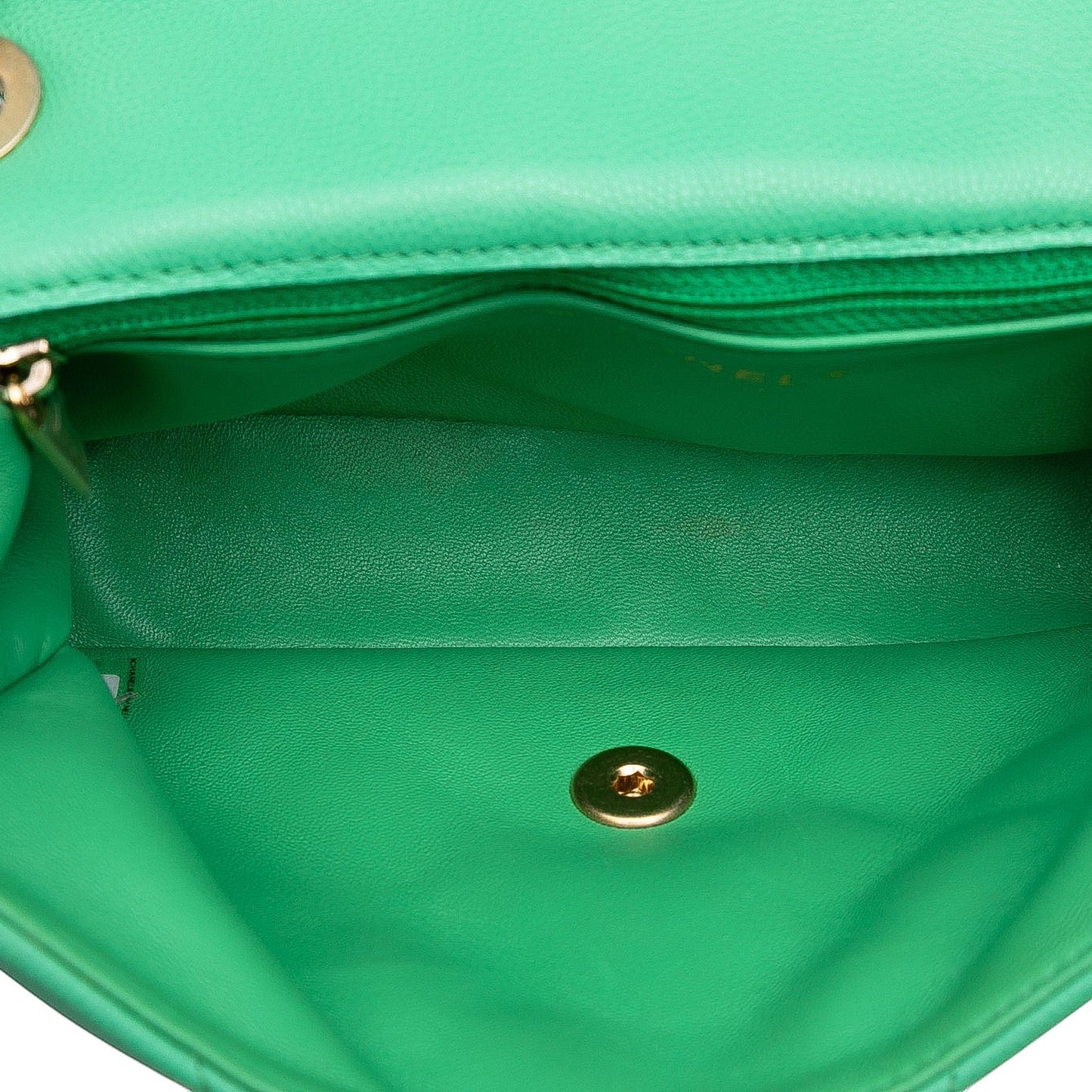 Green Chanel Medium Quilted Caviar Sweet Flap Shoulder Bag