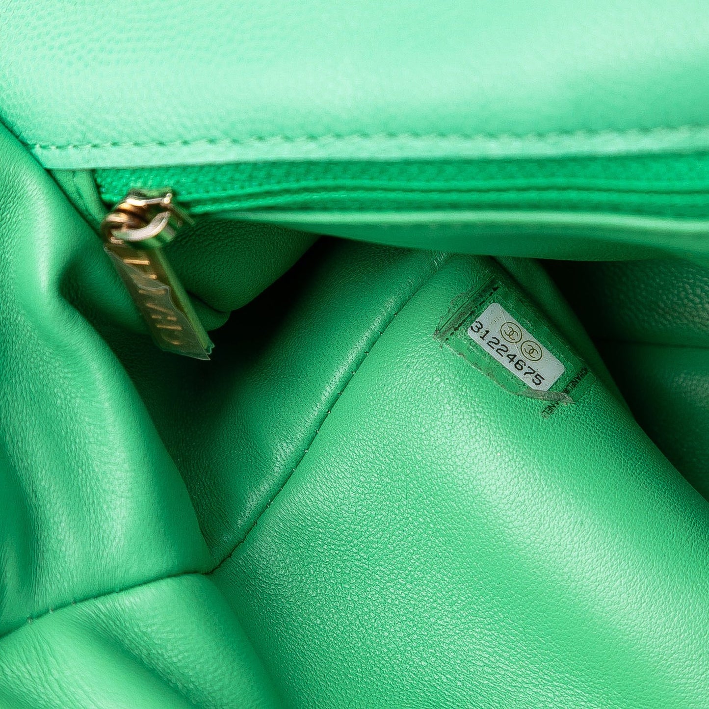 Green Chanel Medium Quilted Caviar Sweet Flap Shoulder Bag