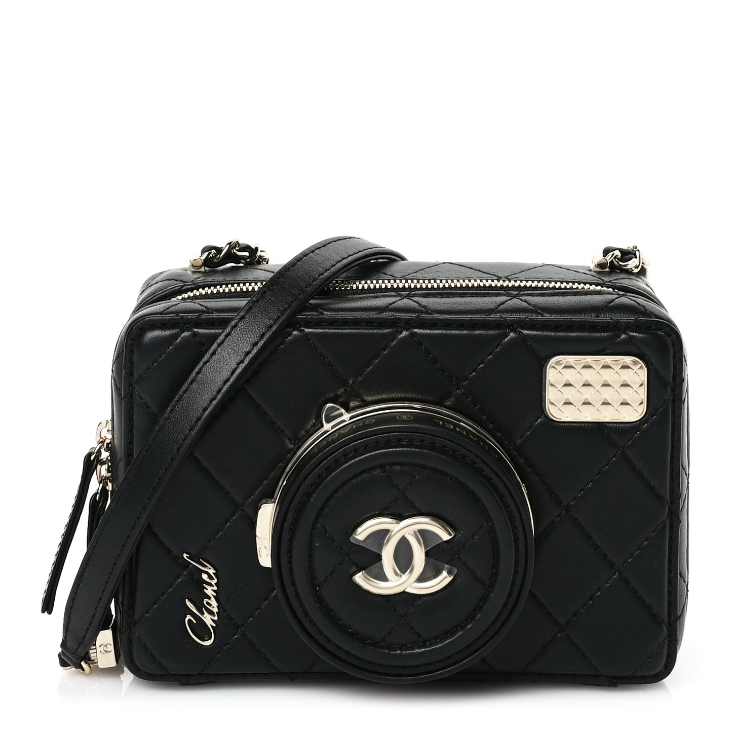 Chanel Lambskin Quilted Coco  Bag Black