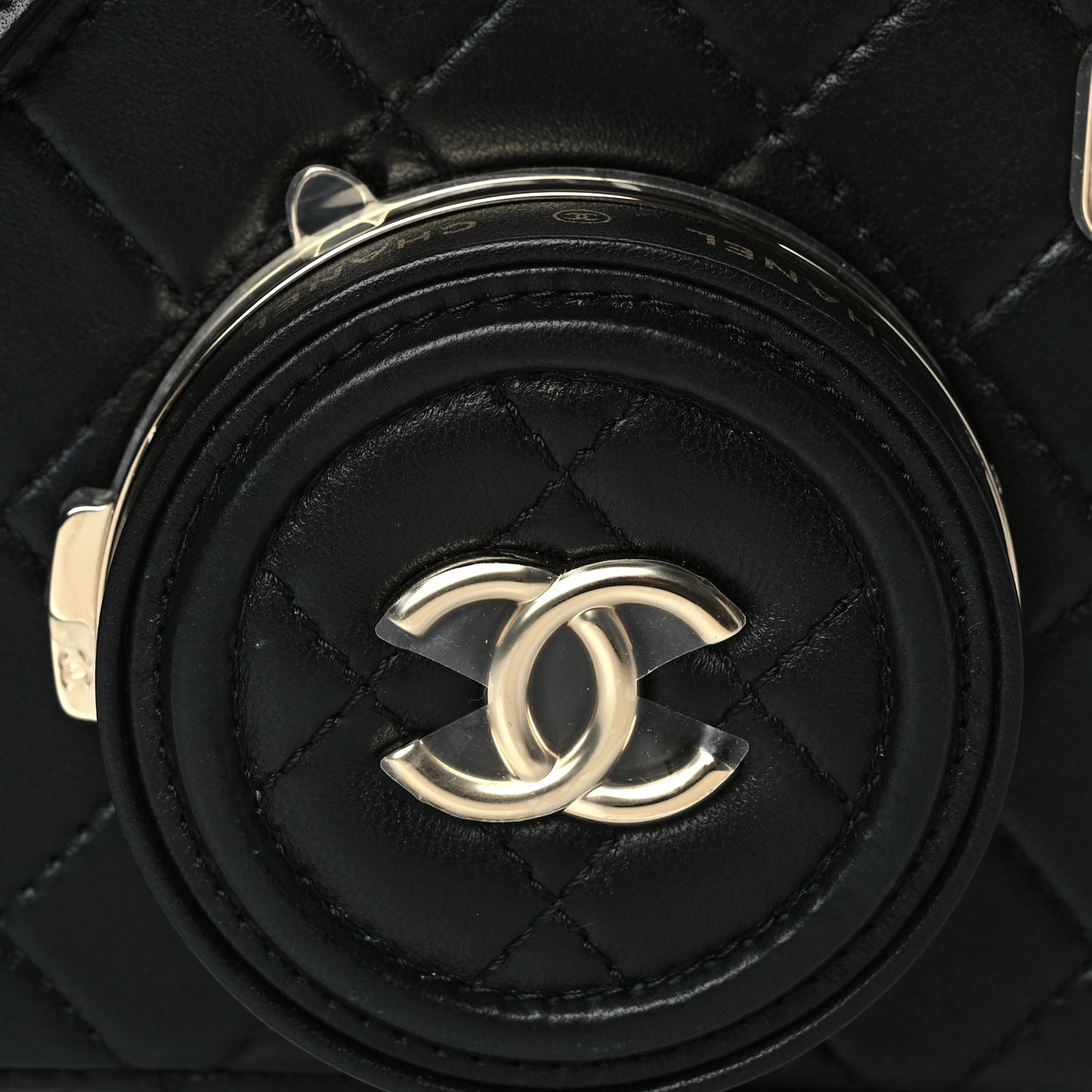 Chanel Lambskin Quilted Coco  Bag Black