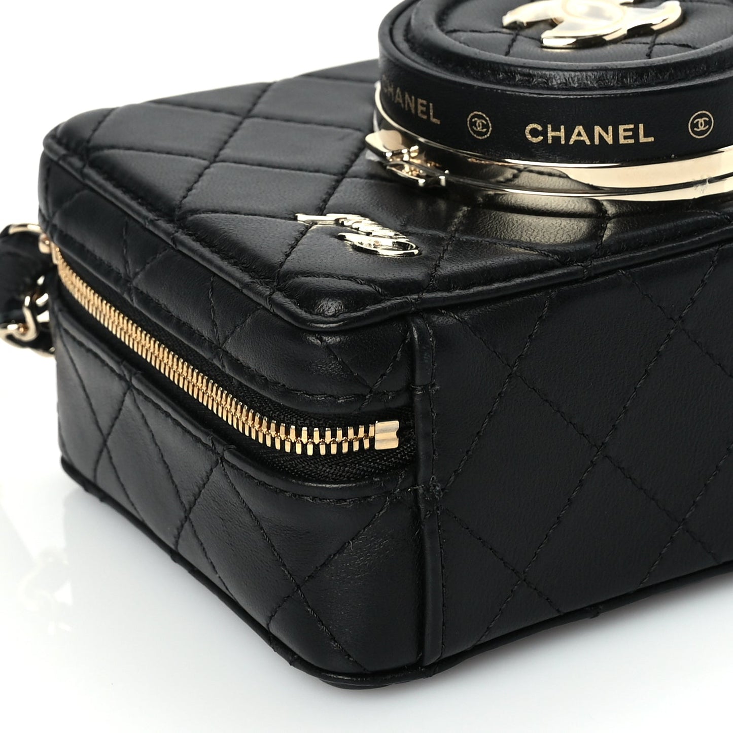 Chanel Lambskin Quilted Coco  Bag Black