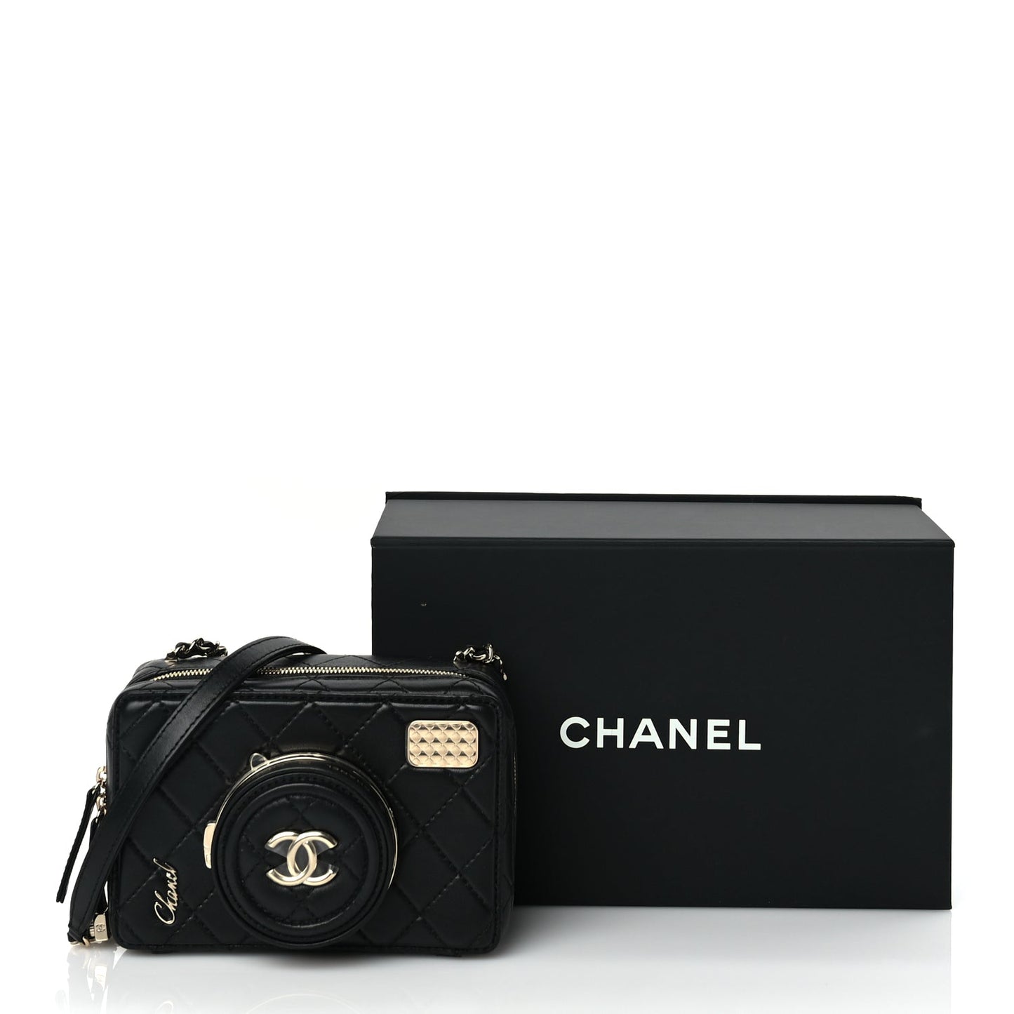 Chanel Lambskin Quilted Coco  Bag Black