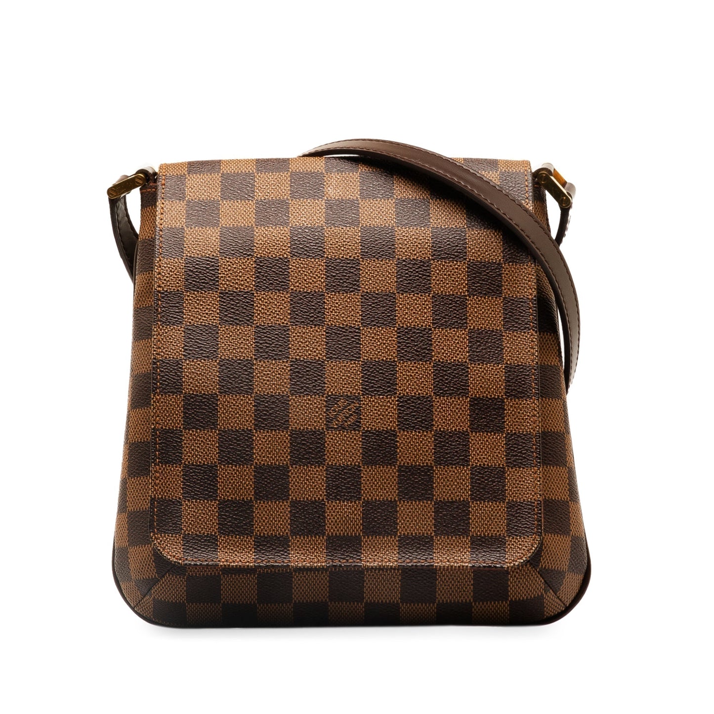 Brown Louis Vuitton Damier Ebene M tte Salsa Long Strap Crossbody Bag