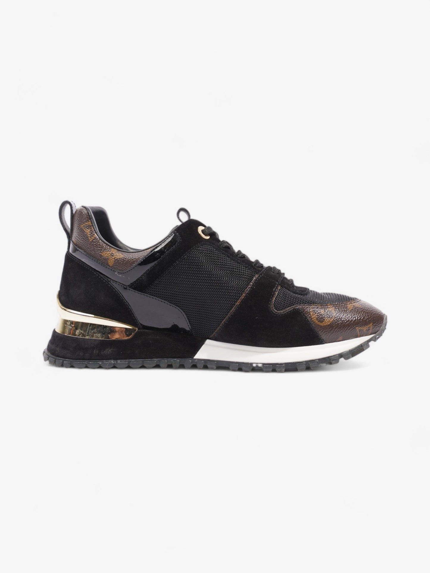 Louis Vuitton Run Away Sneakers Black / Monogram Suede EU 39 UK 6
