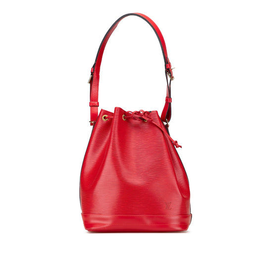 Red Louis Vuitton Epi Noe GM Bucket Bag