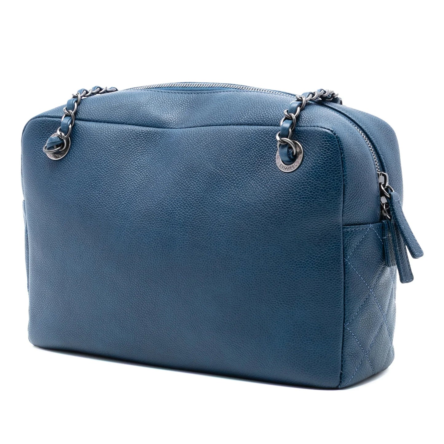 Blue Chanel CC Caviar Camera Bag