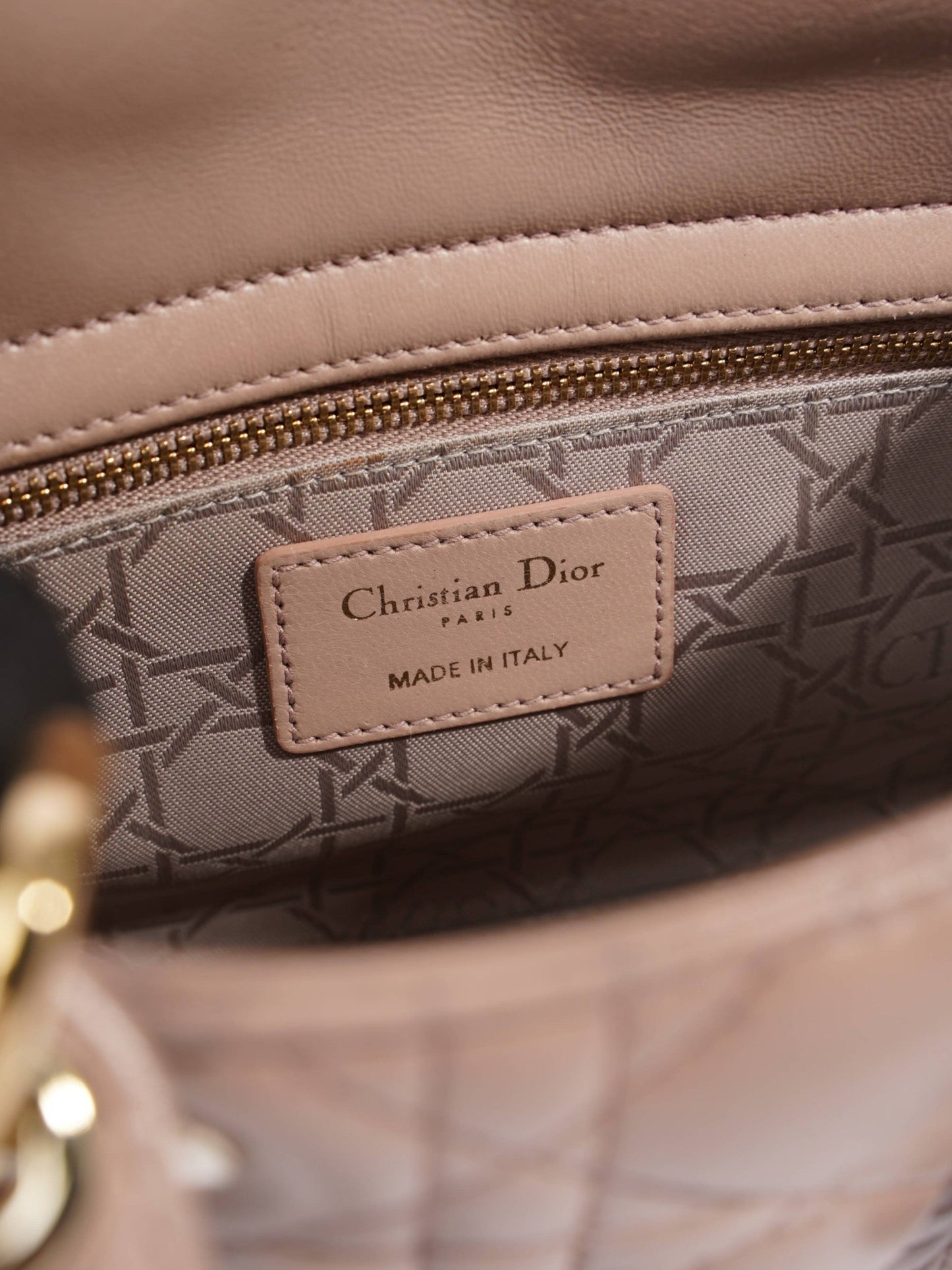 Lady Dior My ABCDior Blush Lambskin Leather Small