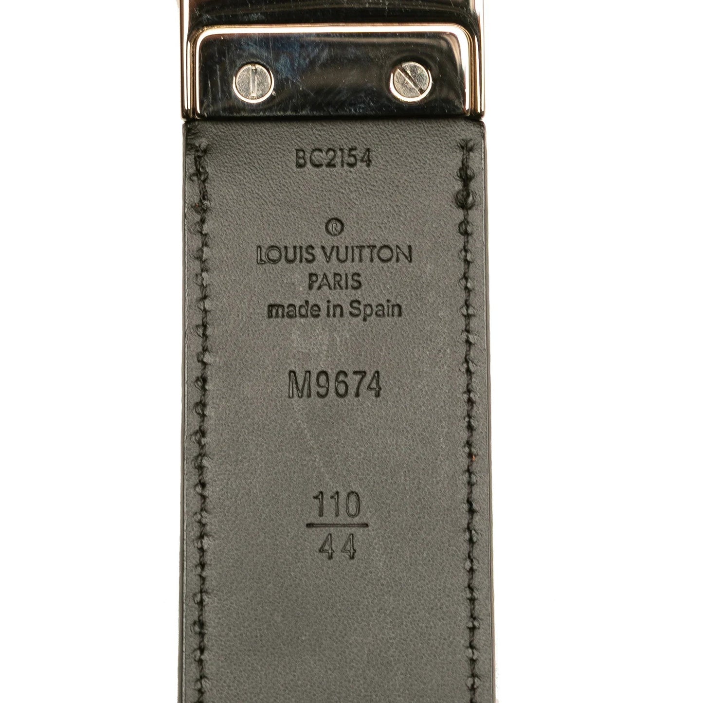 Black Louis Vuitton Damier Infini Boston Reversible Belt
