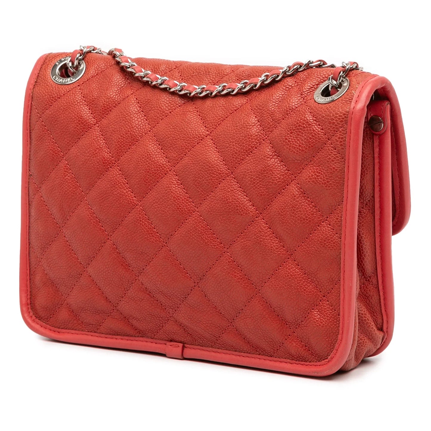 Red Chanel Small Caviar French Riviera Flap Shoulder Bag