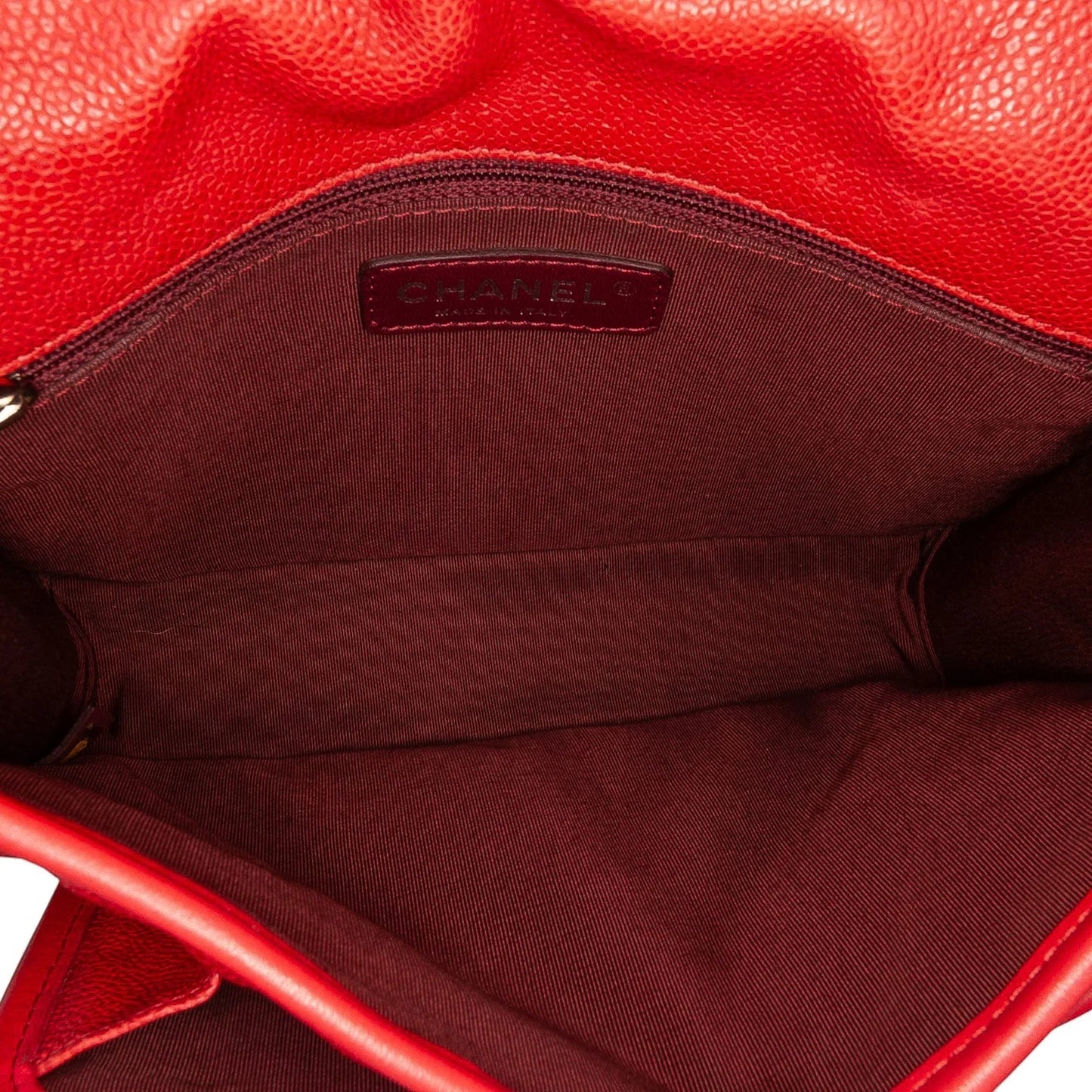Red Chanel Small Caviar French Riviera Flap Shoulder Bag