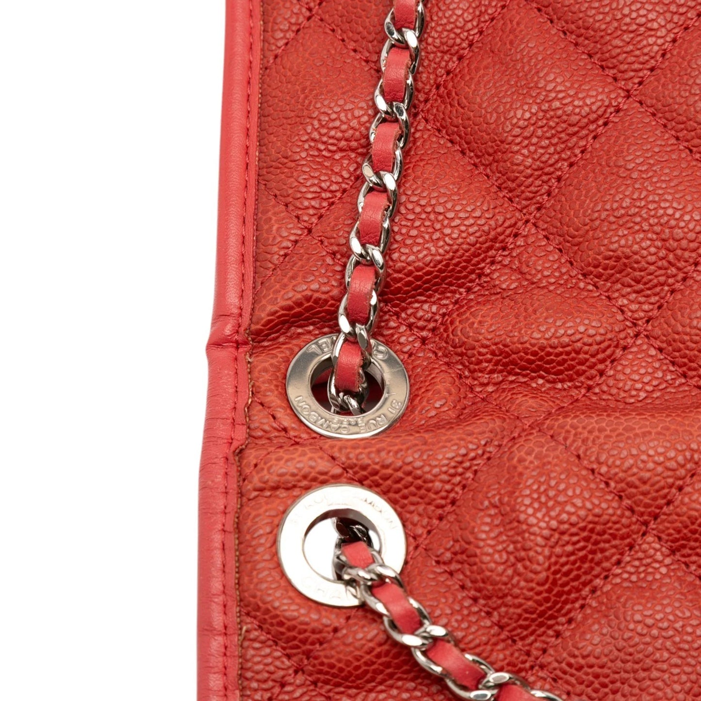 Red Chanel Small Caviar French Riviera Flap Shoulder Bag