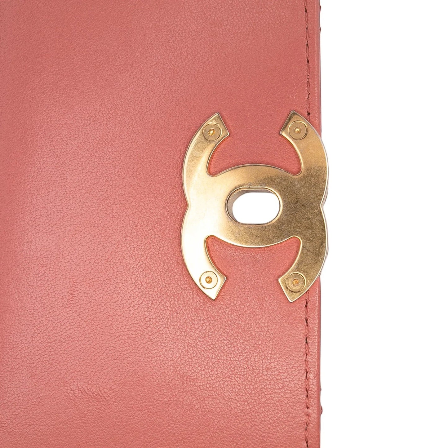 Pink Chanel Quilted Lambskin Chain Infinity Top Handle Bag Satchel