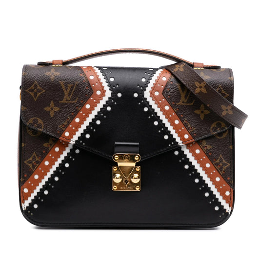 Brown Louis Vuitton Monogram Brogue Pochette Metis Satchel