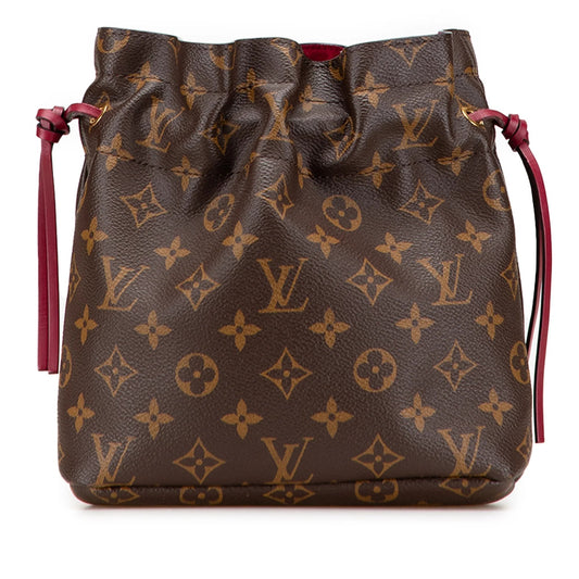 Brown Louis Vuitton Monogram Noe Pouch Bucket Bag
