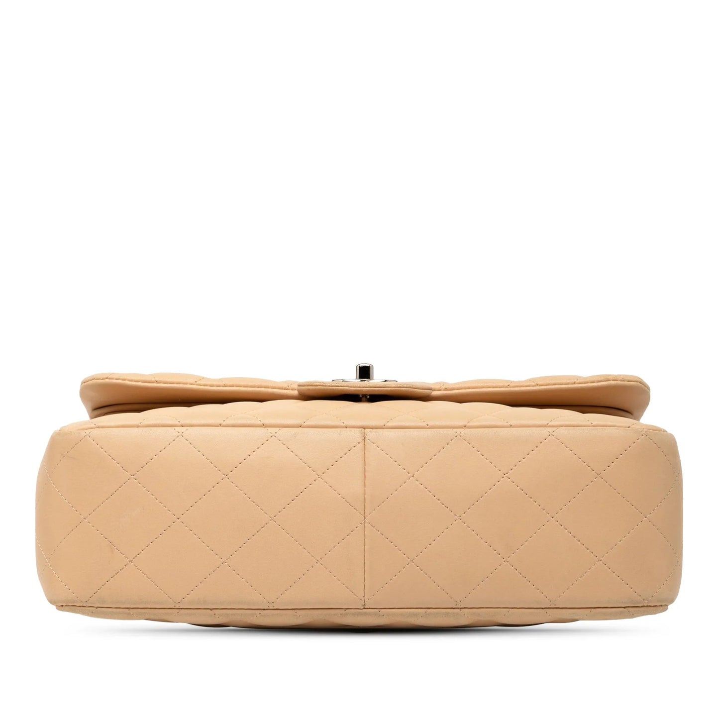 Brown Chanel Jumbo Classic Lambskin Double Flap Shoulder Bag