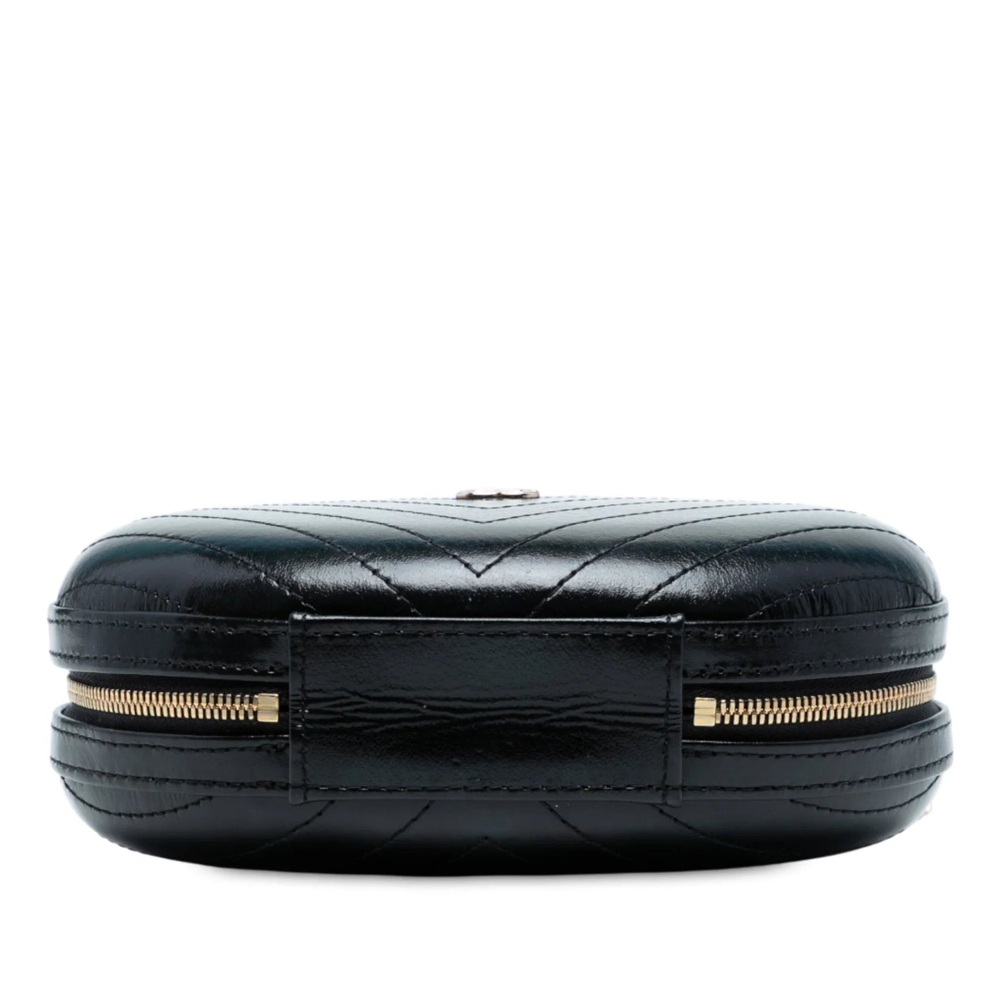Black Chanel Chevron Stitched Calfskin La Pausa Evening Bag