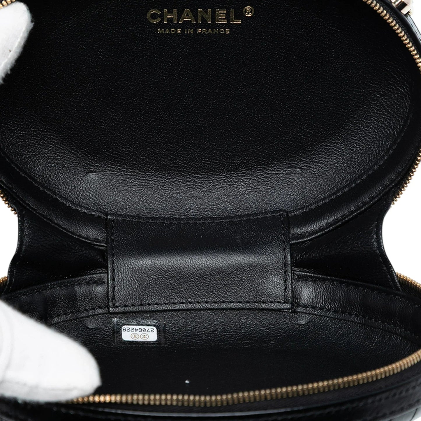 Black Chanel Chevron Stitched Calfskin La Pausa Evening Bag