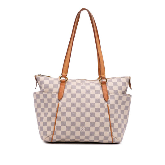 White Louis Vuitton Damier Azur Totally PM Tote Bag