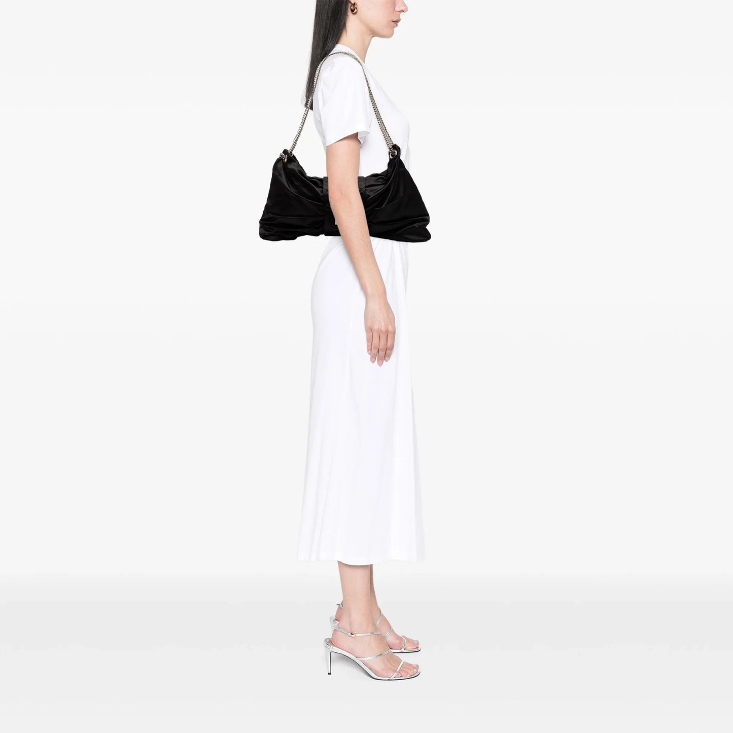 Black Chanel Medium Satin Bow Mademoiselle Shoulder Bag