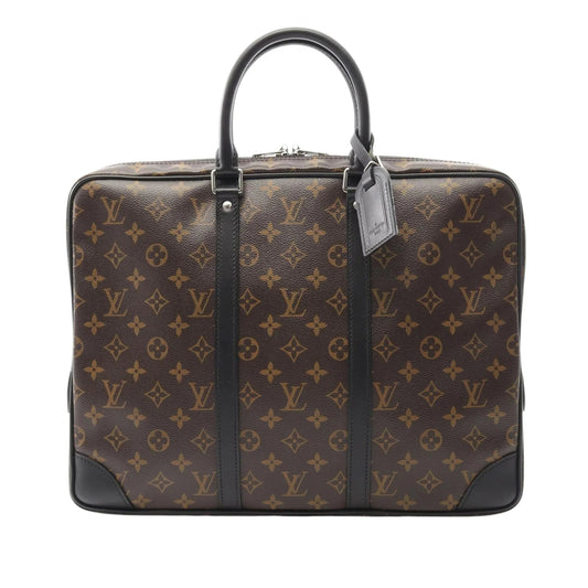 Brown Louis Vuitton Monogram Macassar Porte-Documents Voyage GM Business Bag