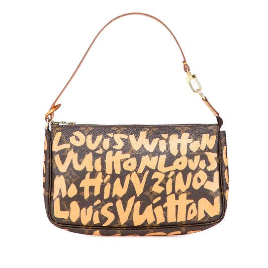 Brown Louis Vuitton Stephen Spro  Monogram Graffiti Pochette Accessoires Shoulder Bag