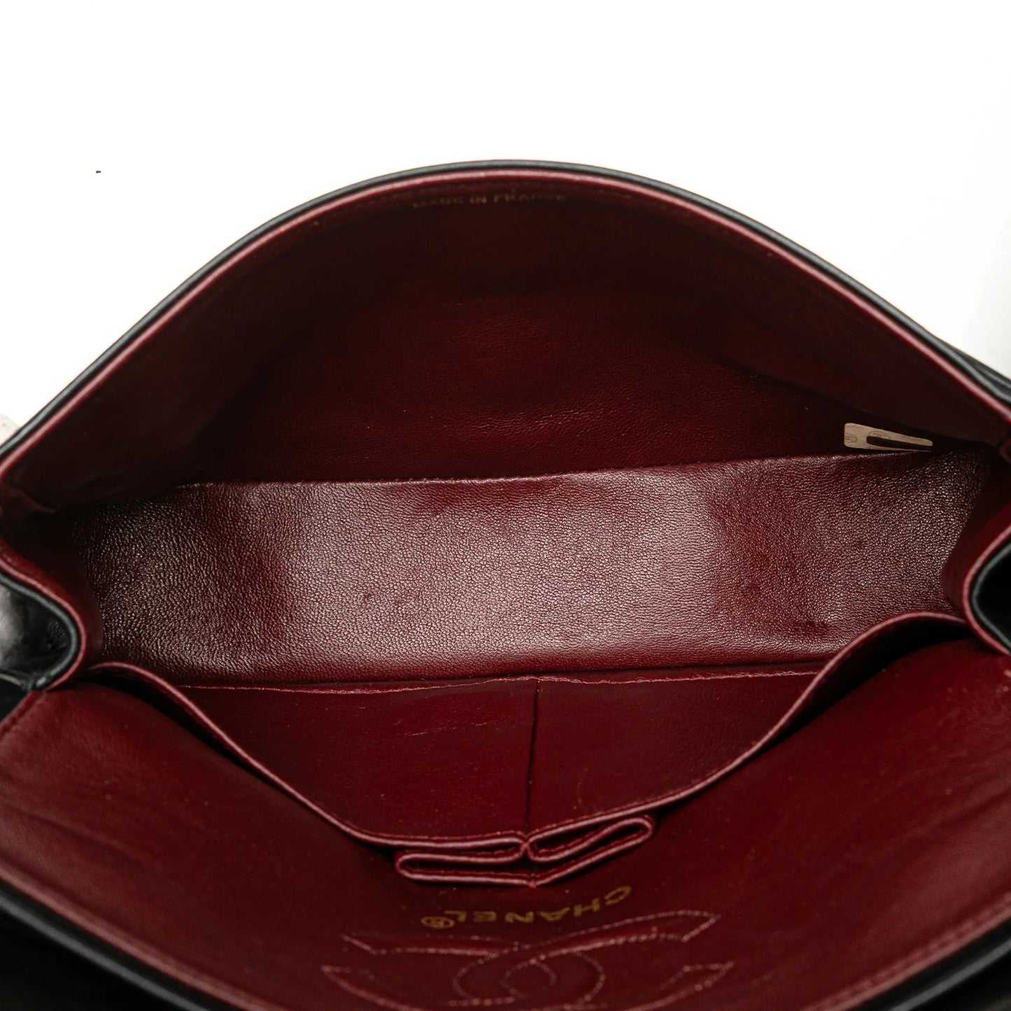 Black Chanel Small Classic Lambskin Double Flap Shoulder Bag