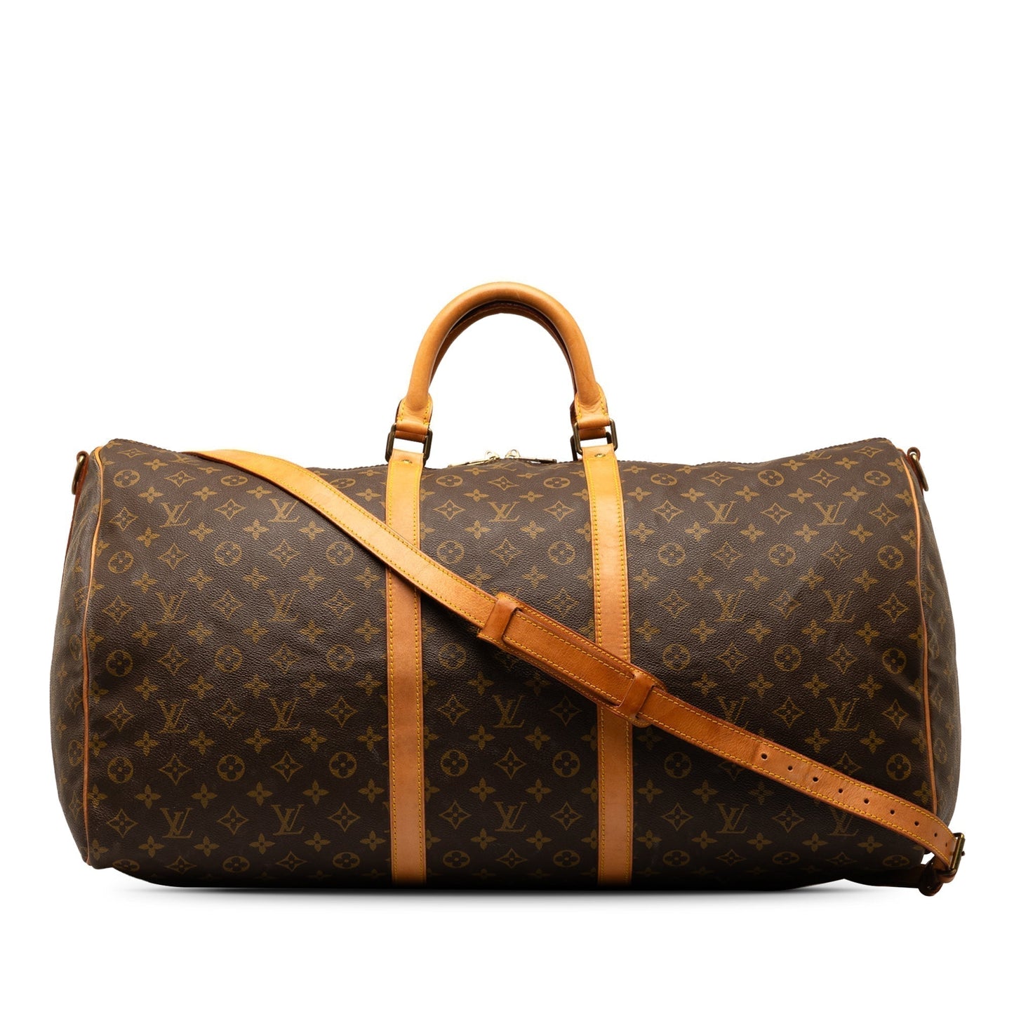 Brown Louis Vuitton Monogram Keepall Bandouliere 60 Travel Bag