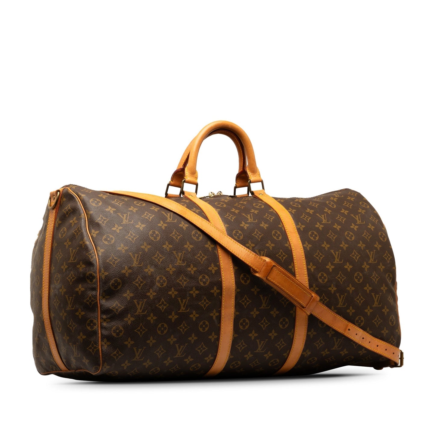 Brown Louis Vuitton Monogram Keepall Bandouliere 60 Travel Bag