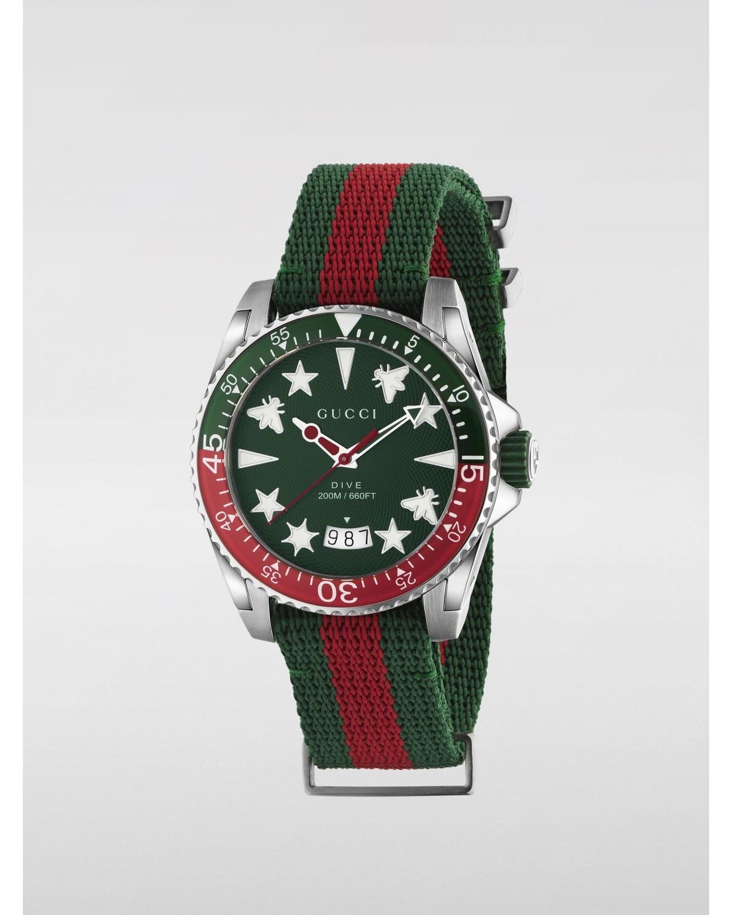 Gucci Dive Watch Men Red Wrist Watches